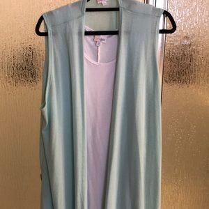 Lularoe Mint Joy Layering Vest
